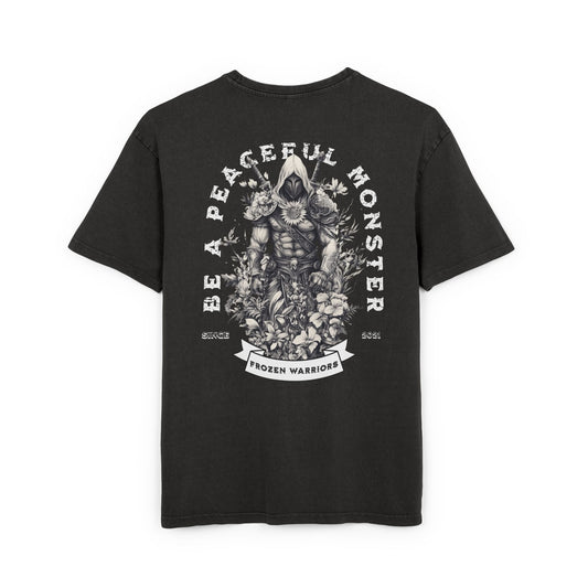 Peaceful warrior Men Acid Washed Heavy Oversize